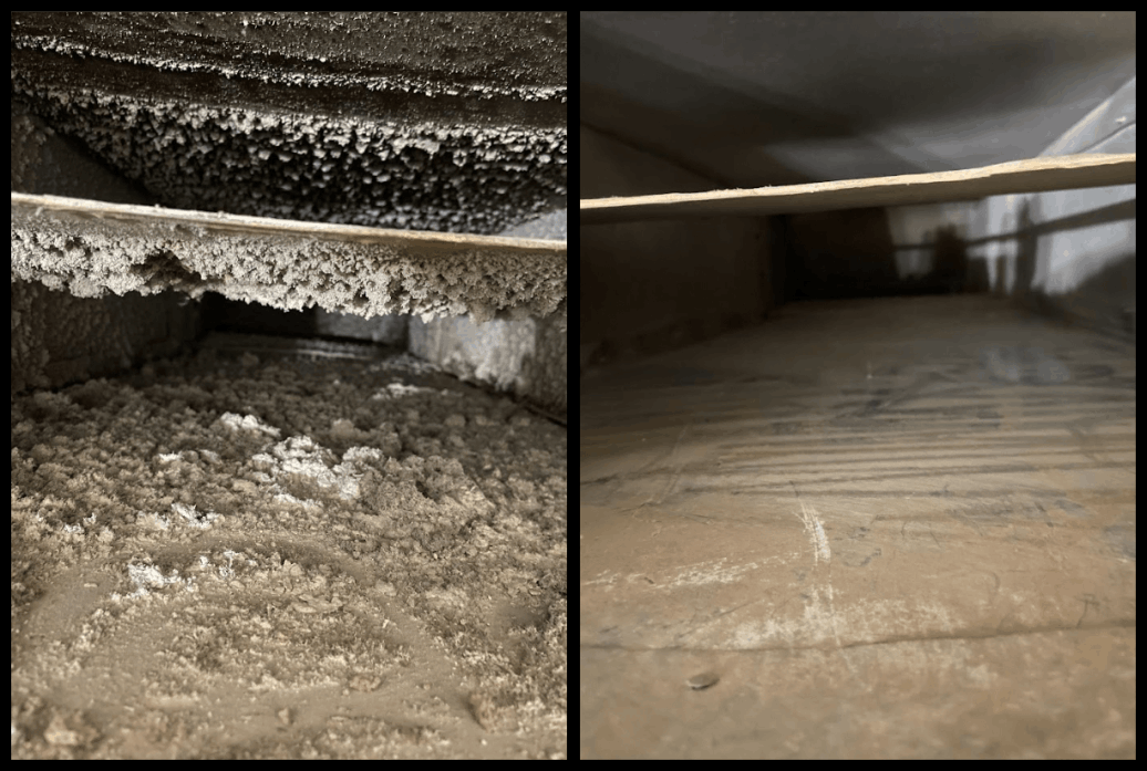 air duct before and after